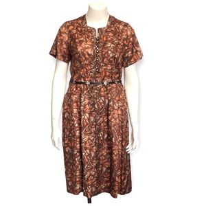 Vintage 60s Style Bespoke Satin Crepe Dress